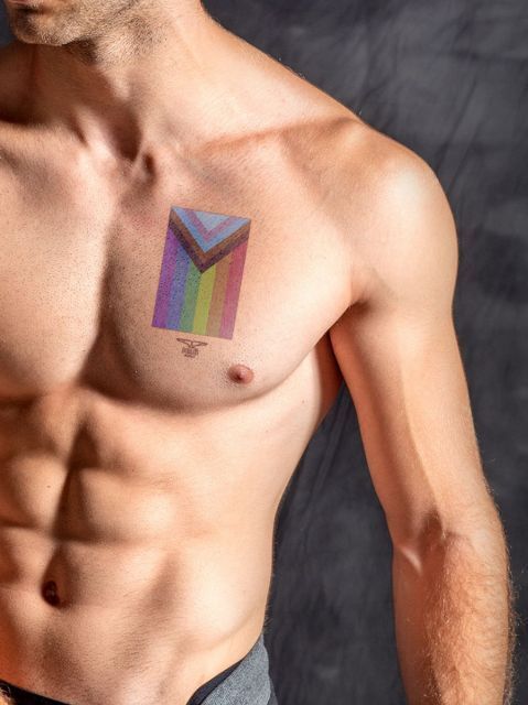 Mister B - Temporary Tattoo - Pride Flag