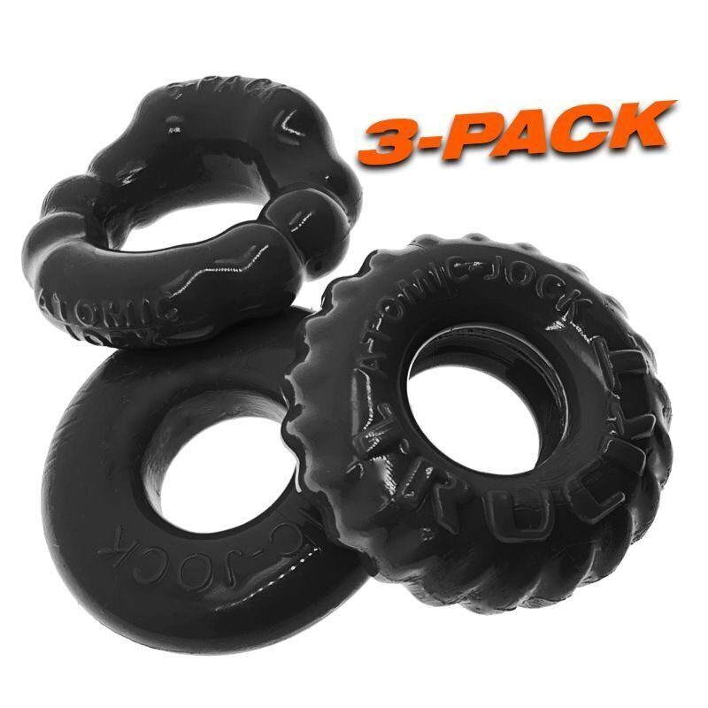 OxBalls - Bonemaker 3pc Cockring set - Black OxBalls - Bonemaker 3pc Cockring set - Black