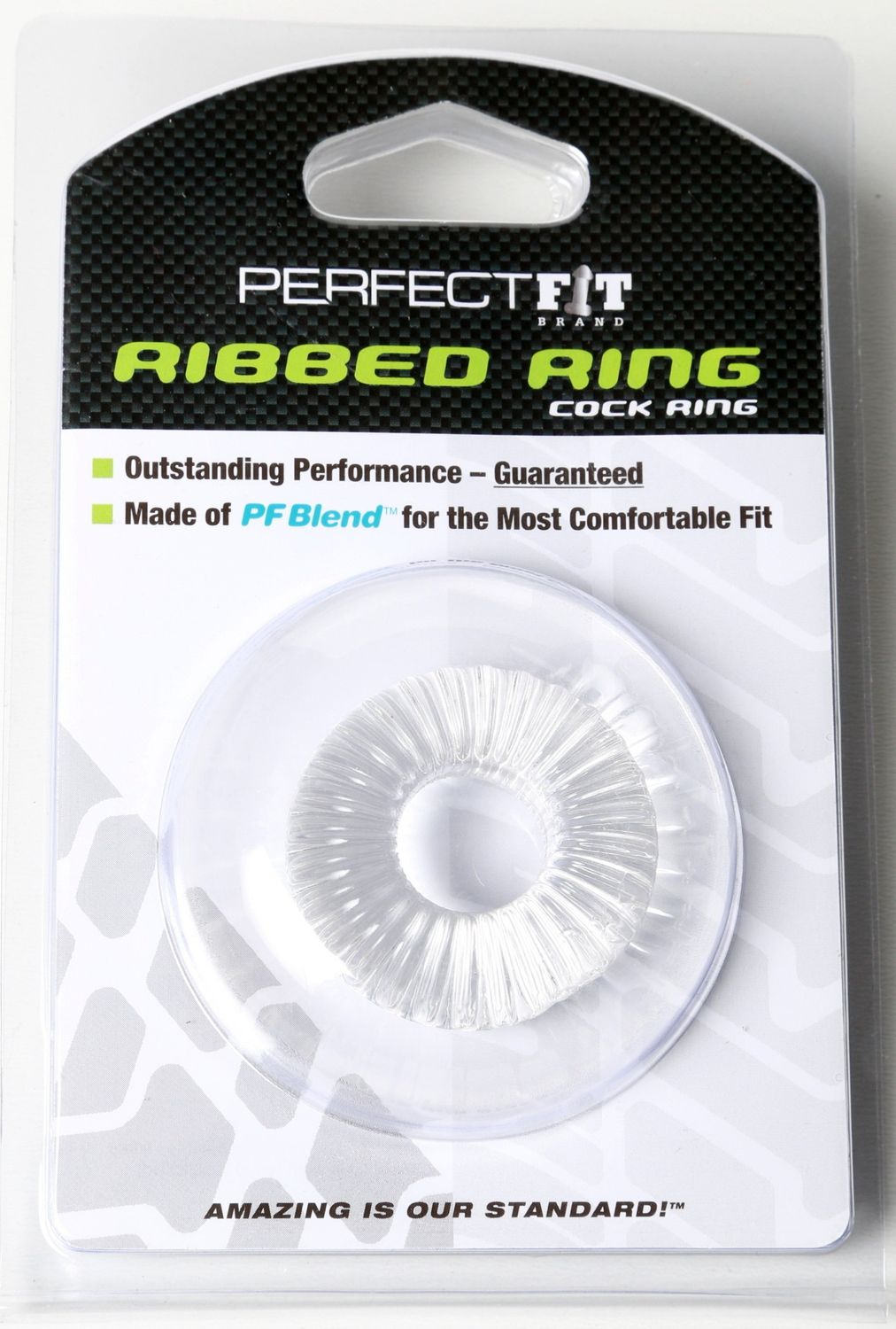 Perfect Fit - Ribbed Cock Ring - Clear Perfect Fit - Ribbed Cock Ring - Clear