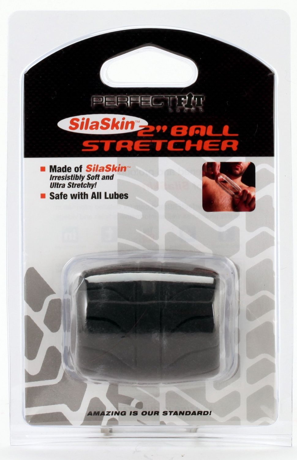 Perfect Fit - SilaSkin Ball Stretcher - 2 Perfect Fit - SilaSkin Ball Stretcher - 2" - Black