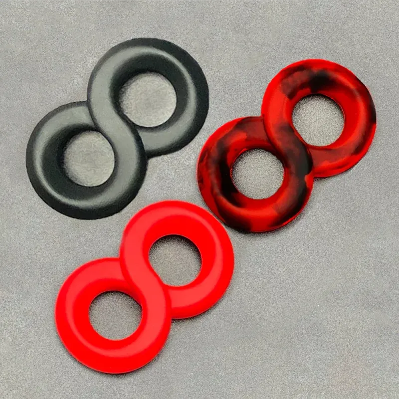 Topped Toys - Soft Cock & Ball Ring - Infinity Loop - Red/Black