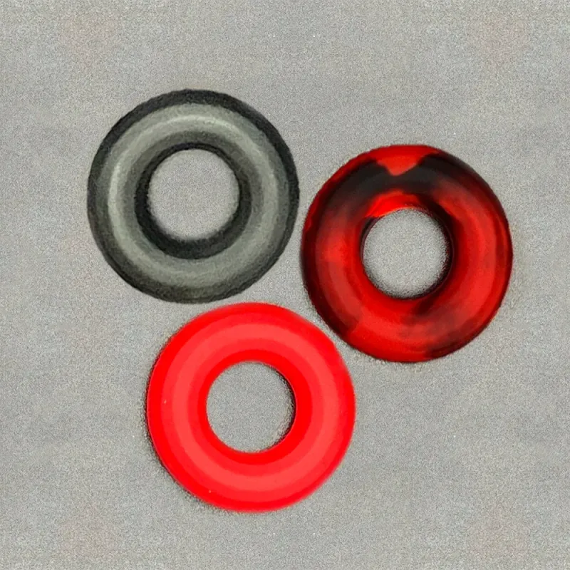 Topped Toys - Soft Cock & Ball Ring - Pincher - Red/Black
