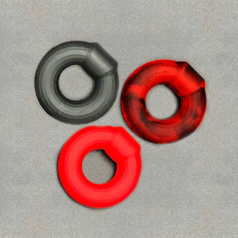 Topped Toys - Soft Cock & Ball Ring - Pleasure Spot - Red/Black