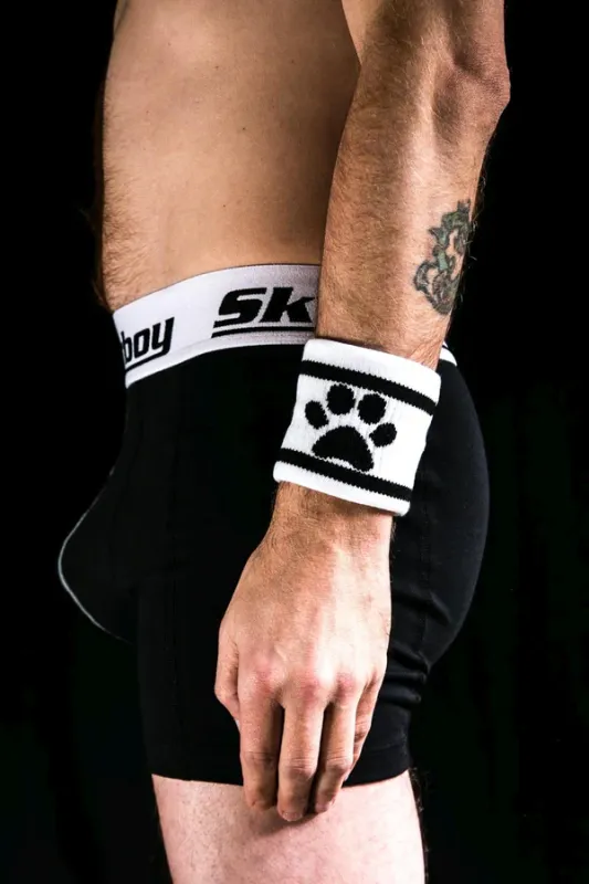 Sk8erboy Sweatband - Dog Paw - White