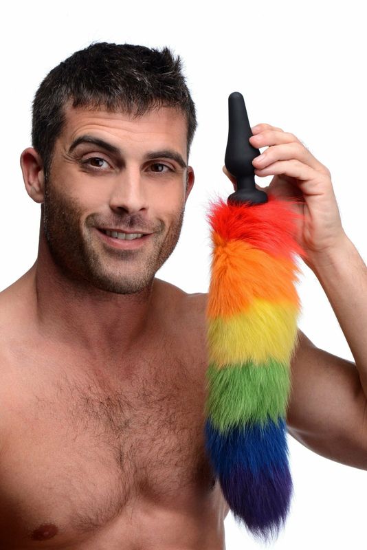 Tailz - Rainbow Tail w/ Silicone Butt Plug