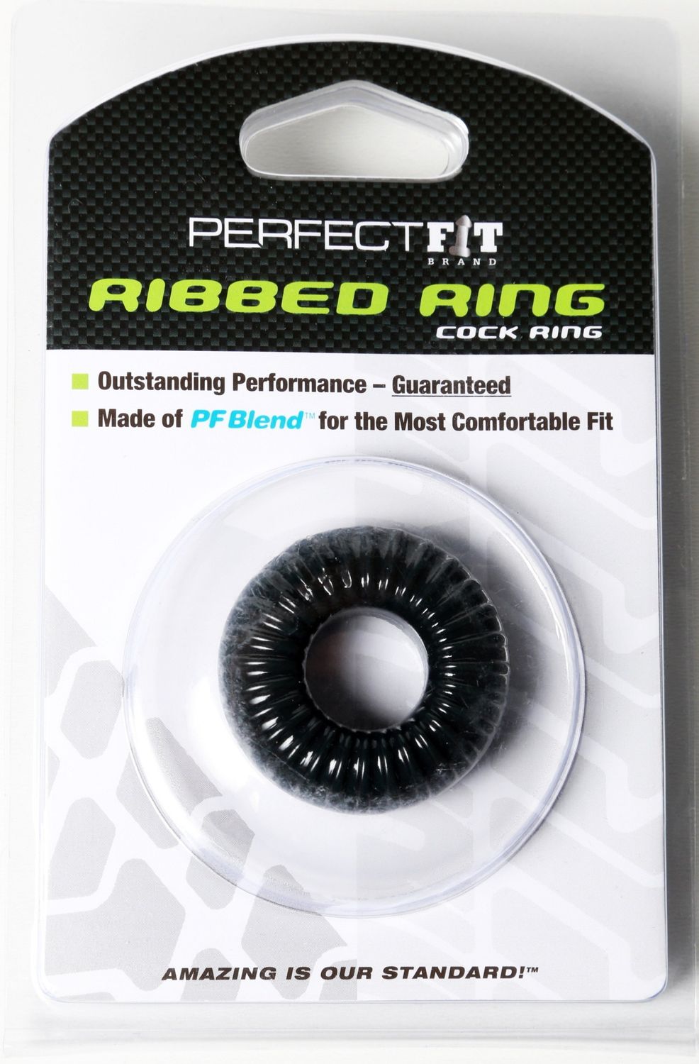 Perfect Fit - Ribbed Cock Ring - Black Perfect Fit - Ribbed Cock Ring - Black