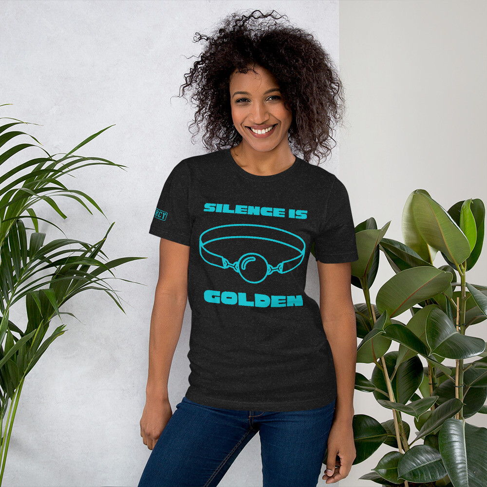 Silence Gag TShirt Teal Silence Gag TShirt Teal, Size: XS
