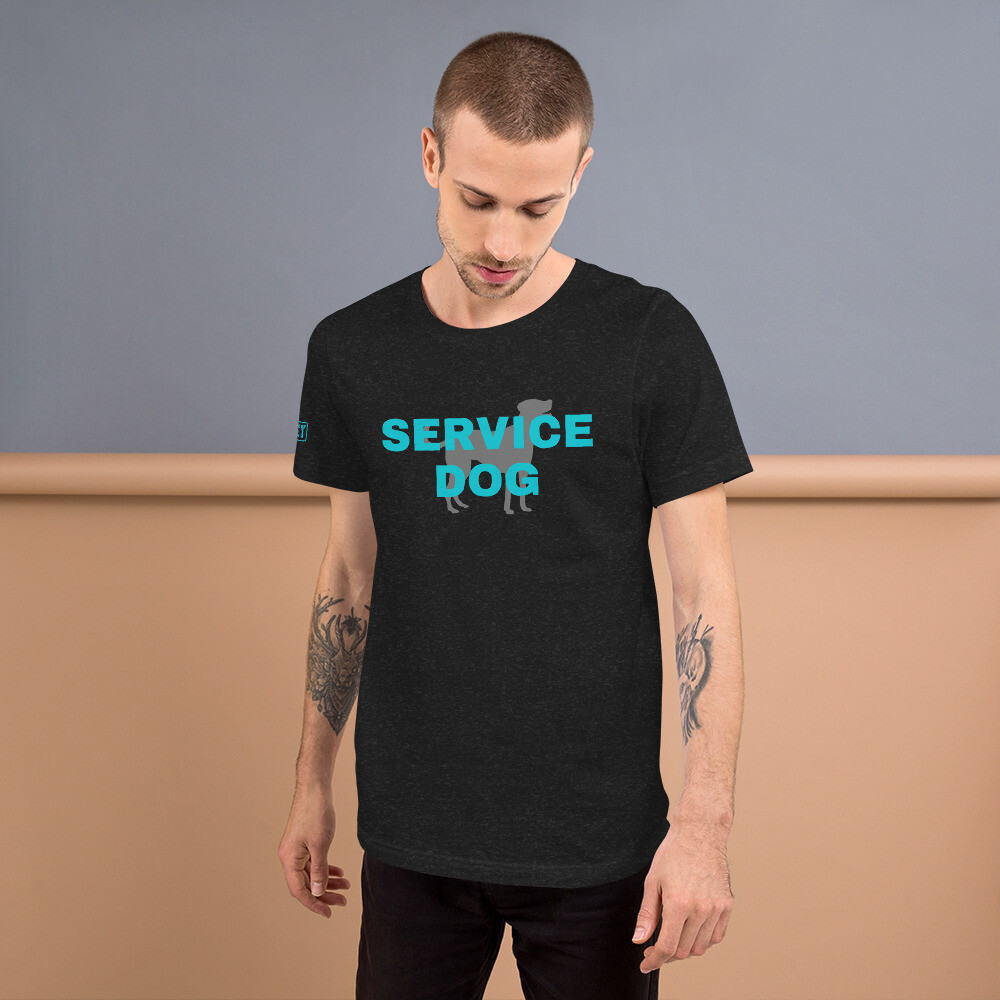 Service Dog TShirt Teal Service Dog TShirt Teal, Size: XS
