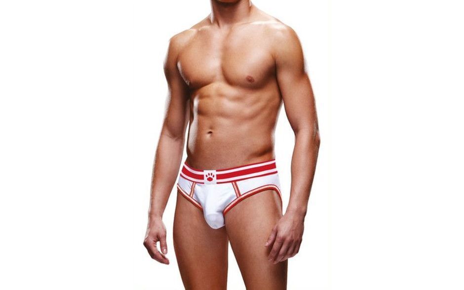 Prowler - Open Back Brief - White/Red Prowler - Open Back Brief - White/Red