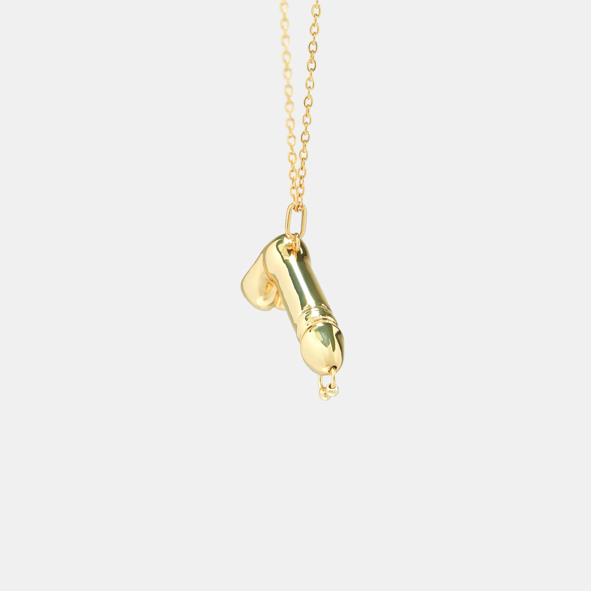 Hoemo World - Prince Albert Dick Pendant Necklace - Gold