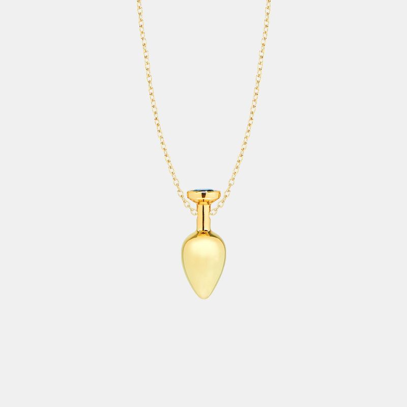 Hoemo World - Butt Plug Pendant Necklace - Gold