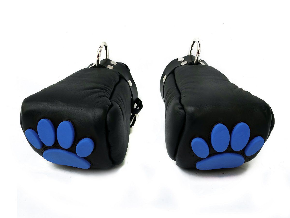 Mister B - Leather Puppy Paws - Black Blue
