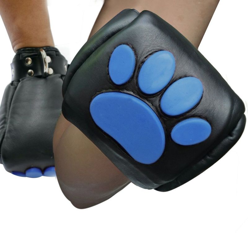 Mister B - Leather Puppy Paws - Black Blue Mister B - Leather Puppy Paws - Black Blue