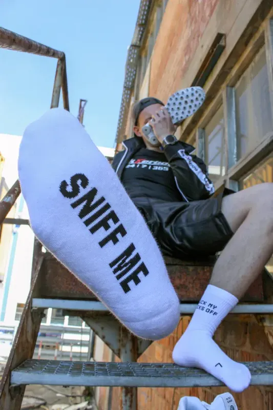 Sk8erboy - Sniff Me Socks - White