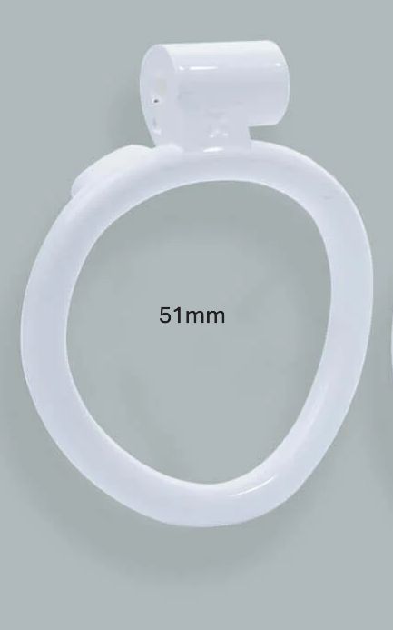 Cobra Chastity - NU White Arc Ring - Size 4 - 51mm
