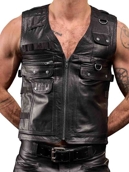 Mister B - Leather Utility Vest