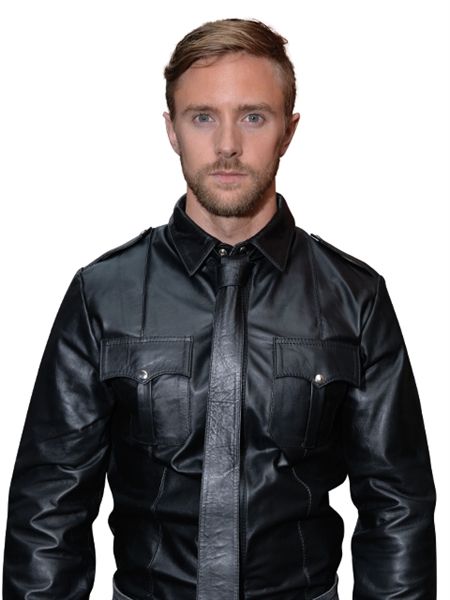Mister B - Leather Police Shirt w/ Long Sleeves