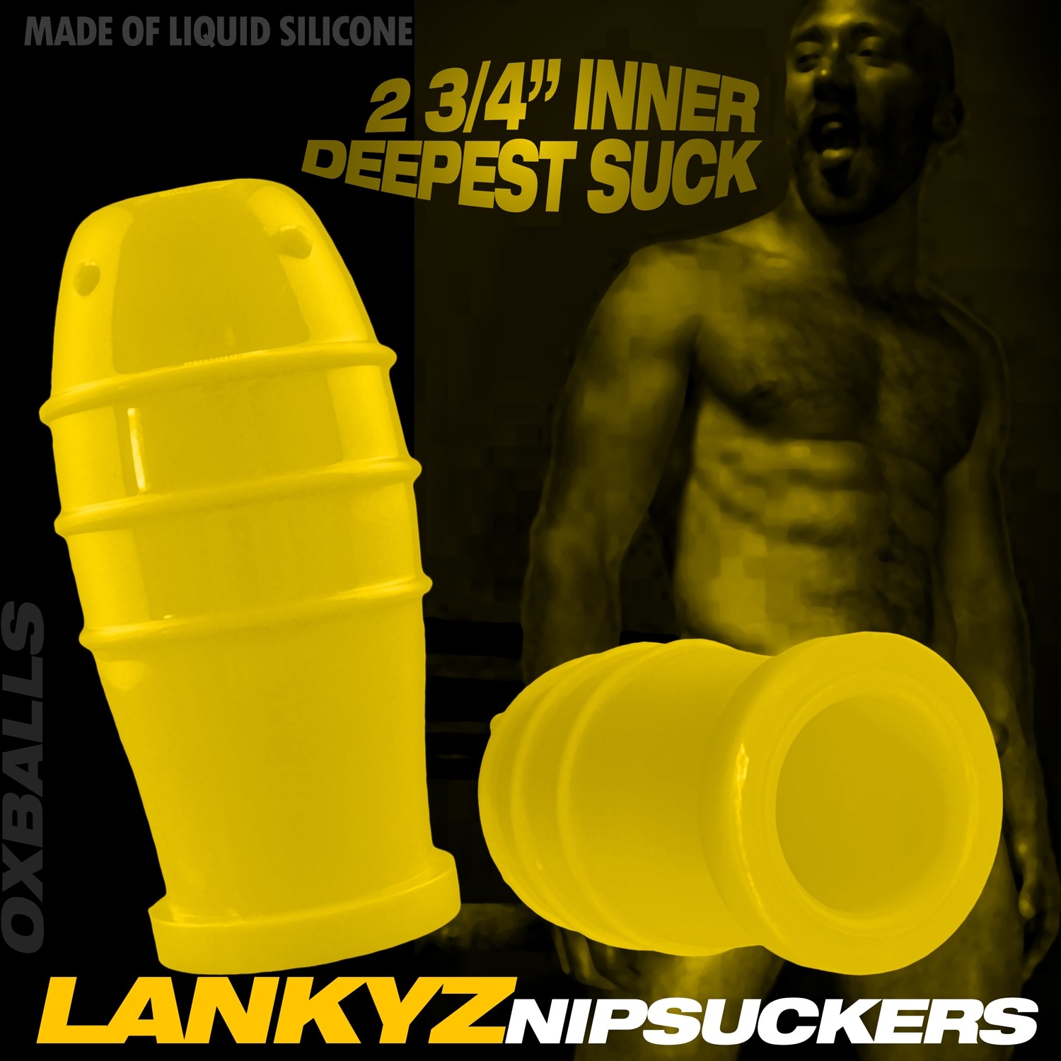 Oxballs - LANKYZ silicone nipsuckers - Yellow