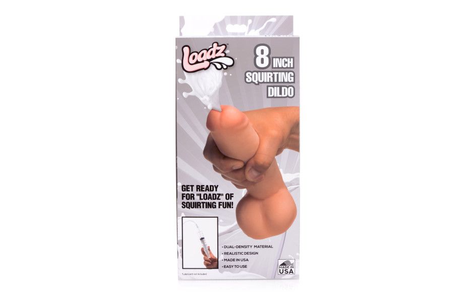 Loadz - Squirting Dildo 8in with Syringe