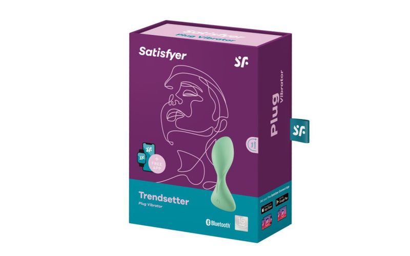 Satisfyer - Trendsetter Connect App Vibrating Anal Plug - Light Green