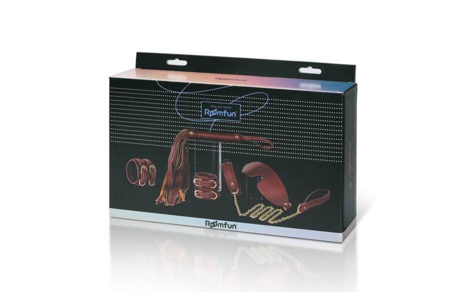 Daytona - 8 Pc Deluxe Bondage Play Kit - Burgundy Gold
