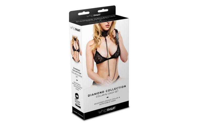 WhipSmart - Diamond Collar and Leash - Black