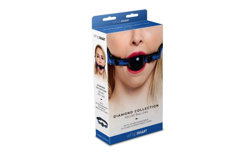 whipSMART - Diamond Deluxe Ball Gag - Blue
