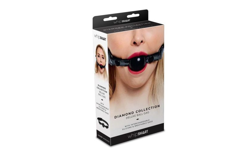 whipSMART - Diamond Deluxe Ball Gag - Black