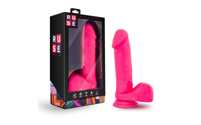 Ruse - Big Poppa Dildo - Hot Pink Ruse - Big Poppa Dildo - Hot Pink