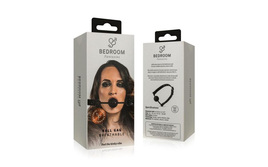 Bedroom Fantasies - Breathable Silicone Ball Gag - Black Bedroom Fantasies - Breathable Silicone Ball Gag - Black