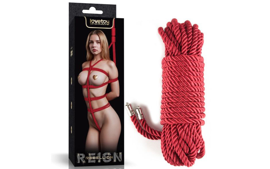Rebellion Reign - Crimson 10m Silky Bondage Rope - Red Rebellion Reign - Crimson 10m Silky Bondage Rope - Red