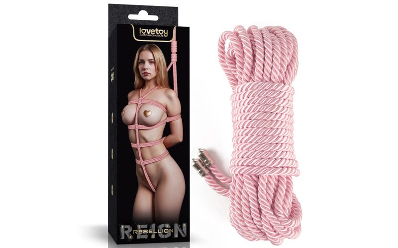 Rebellion Reign - Rose 10m Silky Bondage Rope - Pink
