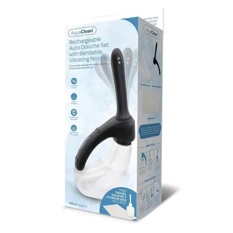 AquaClean - Rechargeable Auto Douche Set w/ Bendable Vibrating Nozzle