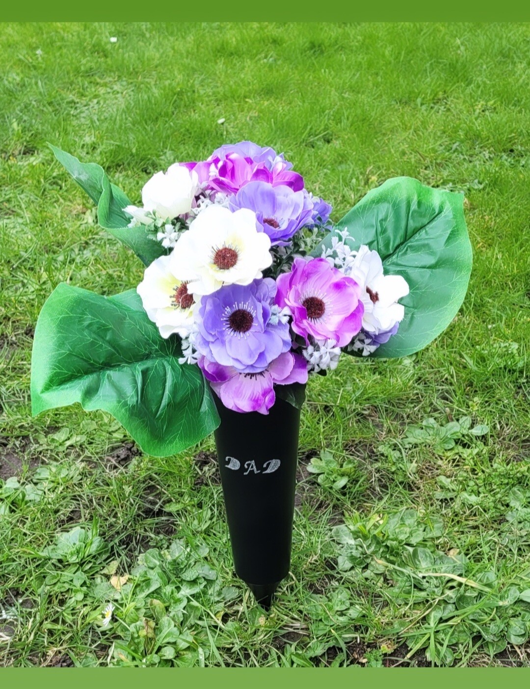 Cemetery Vase Flowers