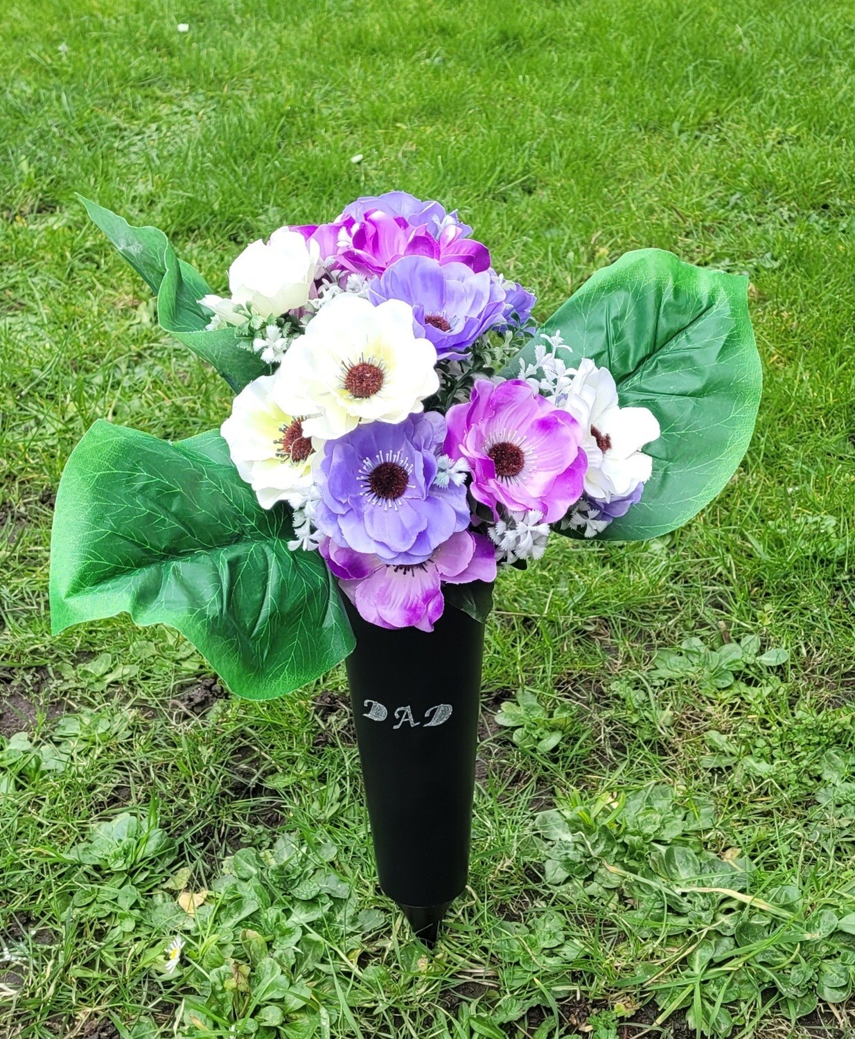 Cemetery Vase Flowers