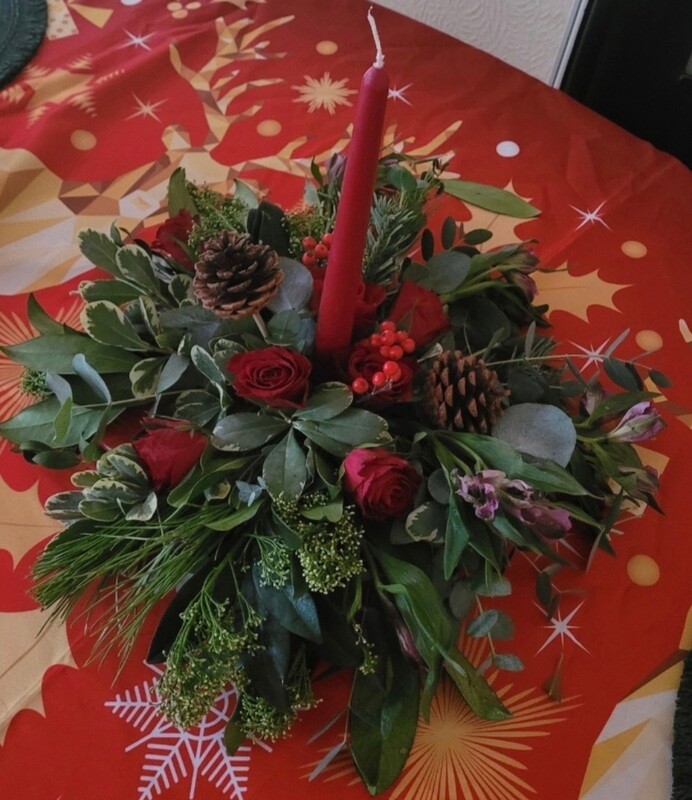 Stockwell Christmas Candle Table Arrangement Making Stockwell Christmas Candle Table Arrangement Making