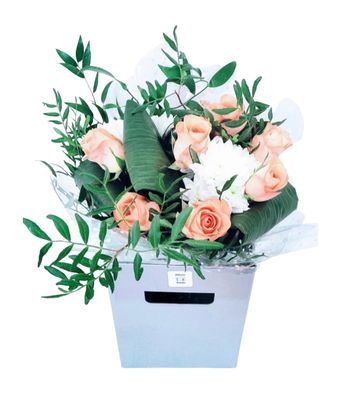 Garden Orange Rose Bouquet