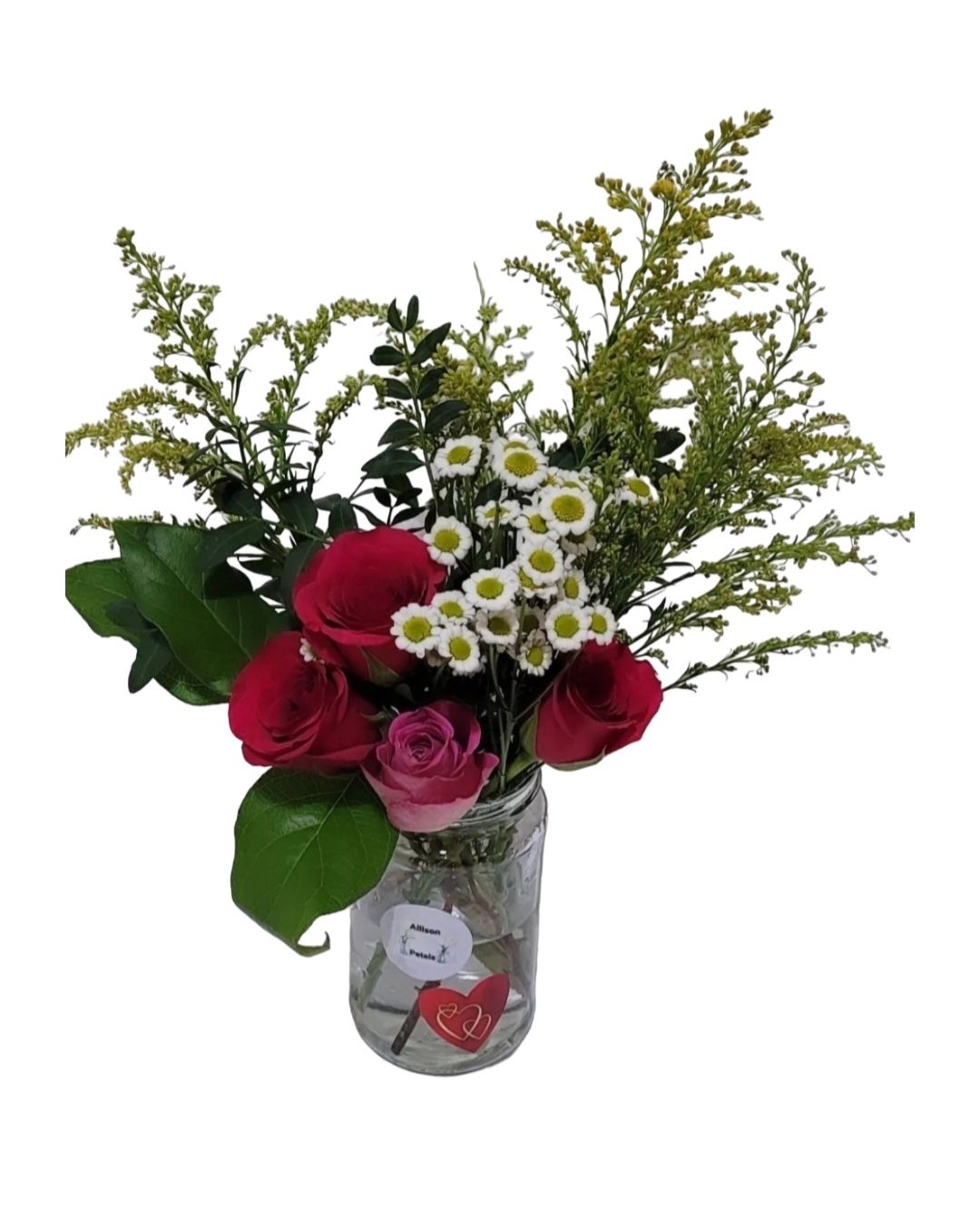 Jam jar flowers