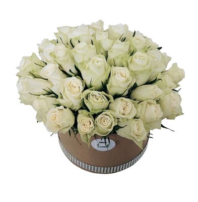 White Rose Hat Box