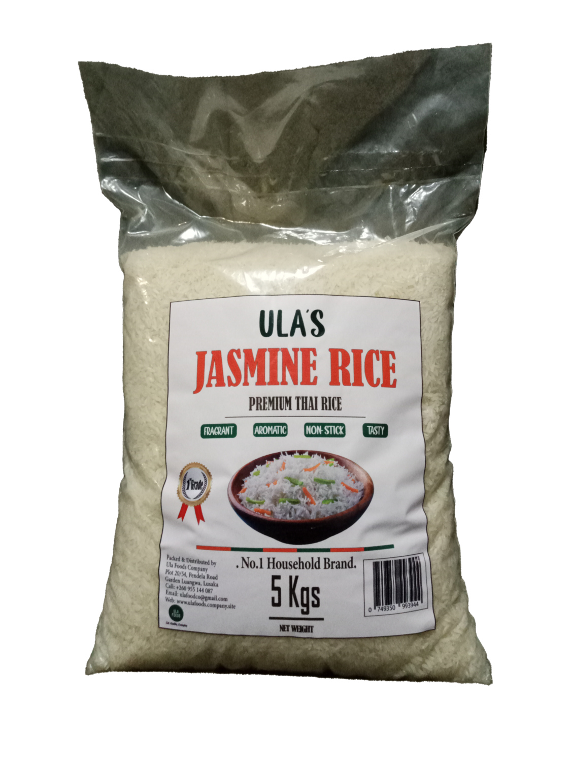 Ula&#39;s Jasmine Thai Rice - 5kg