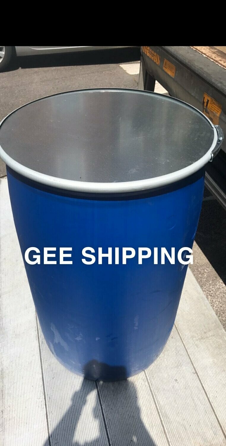 Buy (1) One Used Blue Plastic Barrel, INCLUDES (1) FREE LOCK DELIVERY ? ONLY IN THE LONDON AREA ONLY. THERE IS A CHARGE FOR DELIVERY OUTSIDE LONDON. 