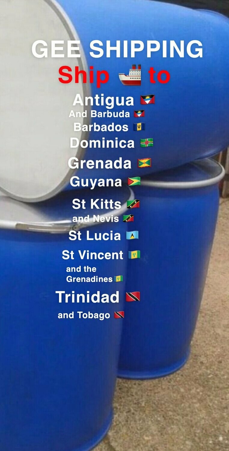 Buy and Ship🚢 (3) Plastic Barrels to Antigua🇦🇬 Barbados 🇧🇧 Dominica 🇩🇲