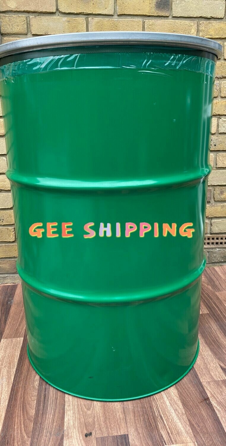 Buy (1) 205L 45 GALLON SHIPPING DRUM SHIPPING BARREL OIL DRUM CONTAINER BIN STEEL DRUM with LID and CLASP
