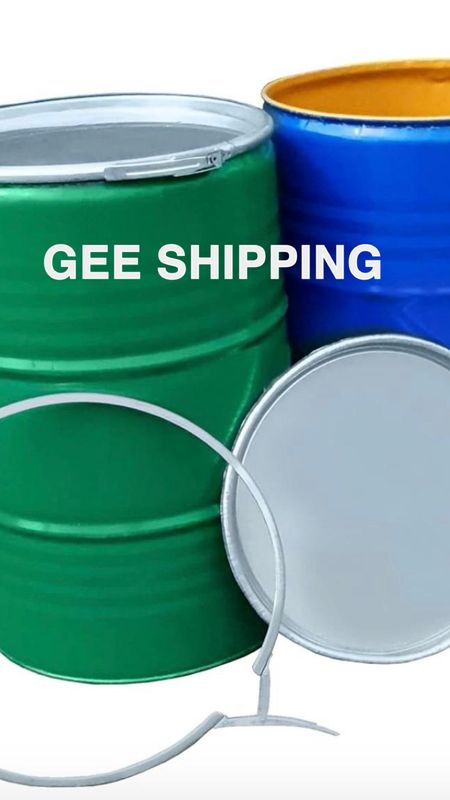 Buy (2) USED 205L 45 GALLON SHIPPING DRUM SHIPPING BARREL OIL DRUM CONTAINER BIN STEEL DRUM with LID and CLASP Free Delivery In The London Area Only