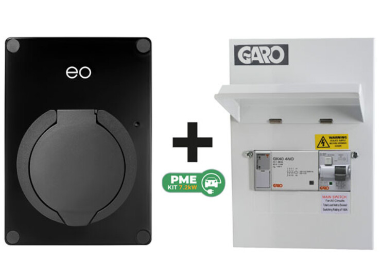 EO EO MINI PRO 2 7.2KW/32A 1PH SMART APP SOCKET BLACK DCL + GARO PME KIT