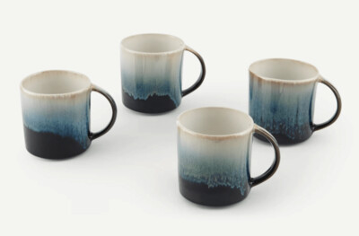 Niva Reactive Glaze Set of 4 Mugs Niva Reactive Glaze Set of 4 Mugs