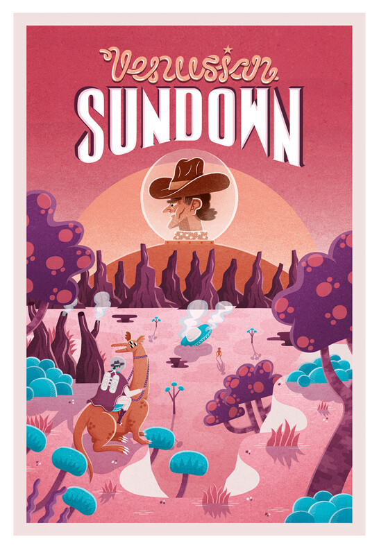 Venusian Sundown A3 giclée print