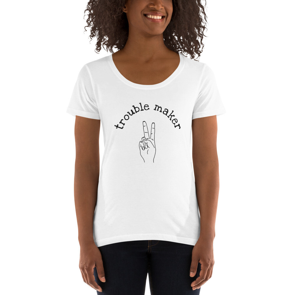 Trouble Maker Ladies&#39; Scoopneck T-Shirt