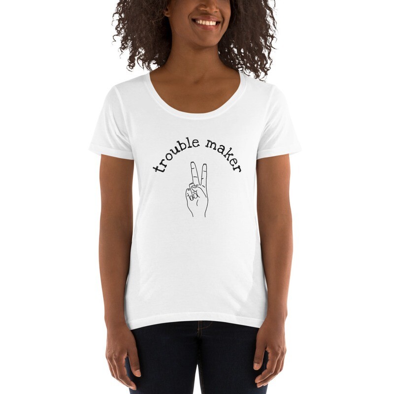 Trouble Maker Ladies&#39; Scoopneck T-Shirt
