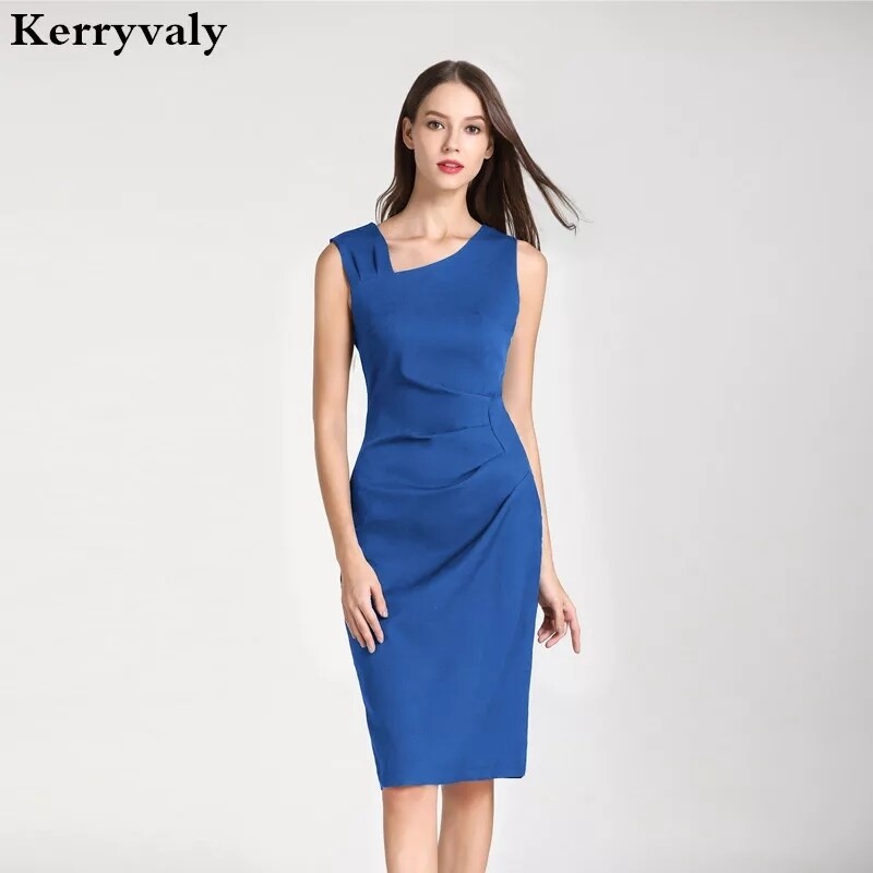 Summer Pink Sexy Dresses Party Night Club Dress 2020 Sleeveless Black Office Bodycon Dresses Robe Femme Vestiti Donna K18901